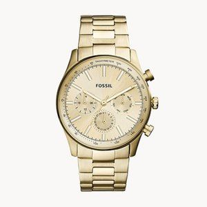 Men's Gold Tachymeter Fossil Watch